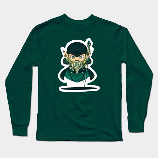 Emerald Mage Long Sleeve T-Shirt by BloodFuryArt